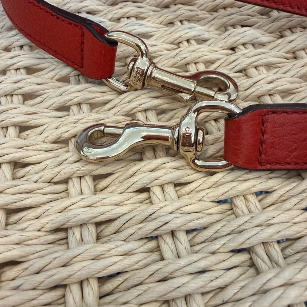 GUCCI Interlocking G Soho Pebbled Leather with strap ✨ Gorgeous burnt orange - Picture 11 of 15